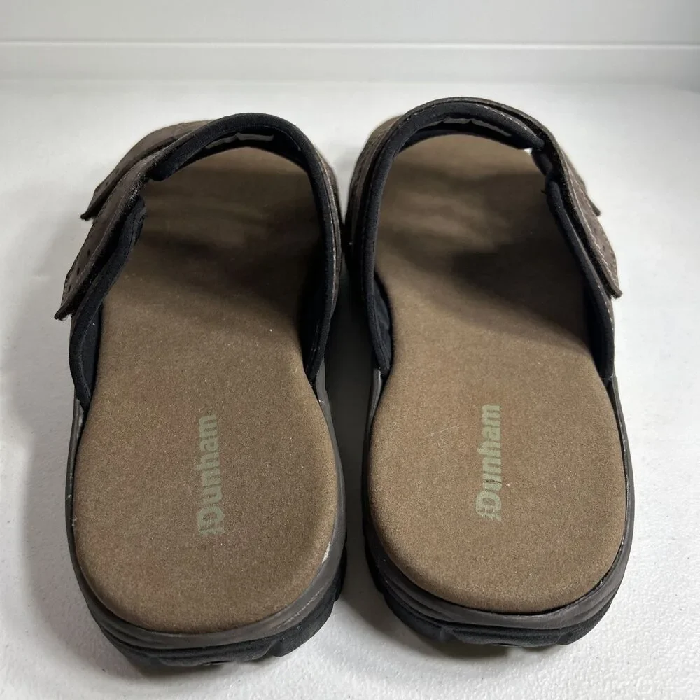 Dunham Men's Sandals Size 12 6E Newport Dark Brown Slides CH0485 Shoes